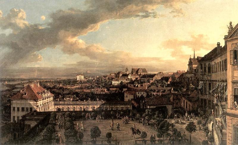 BELLOTTO, Bernardo View of Warsaw from the Royal Palace nl Spain oil painting art